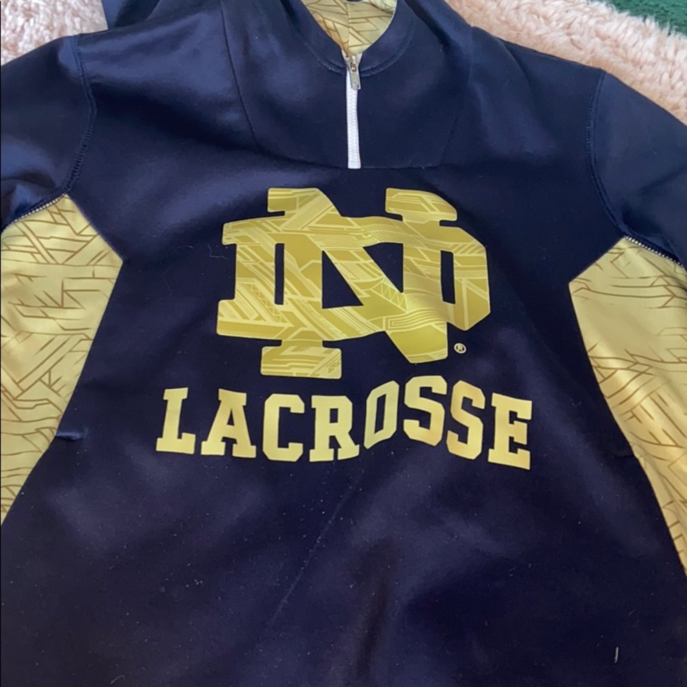 Notre Dame Lacrosse quarter zip hoodie